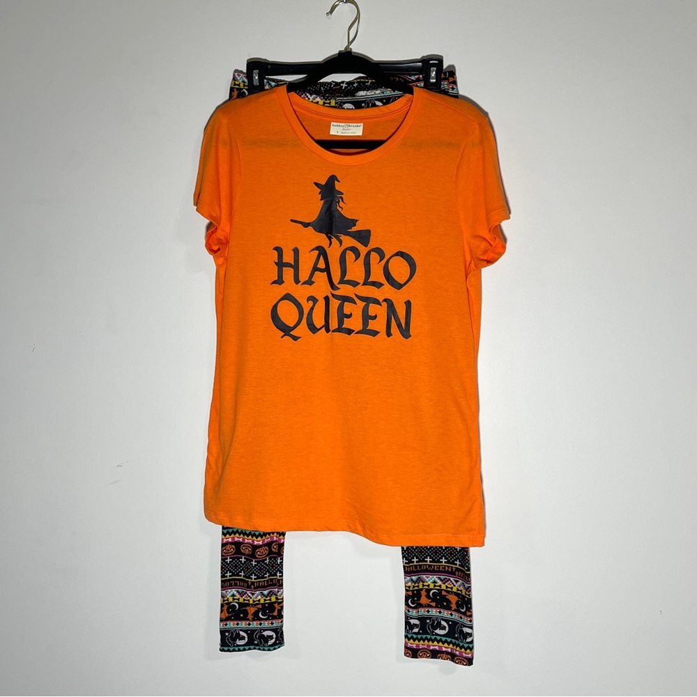 Bobbie Brooks Women's Hallo Queen Pj Loungewear Set T-shirt Leggings Size Large